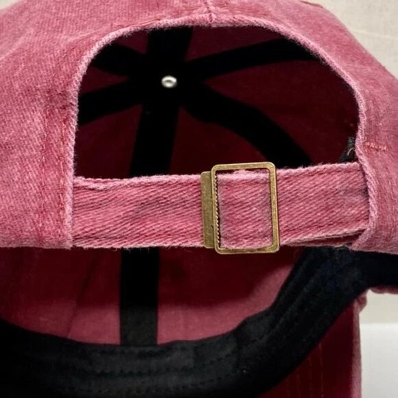 IDK. IDC. IDGAF. Low Profile Hat Red Vintage Washed 6 Panel Adjustable Cap NWT - Picture 5 of 8